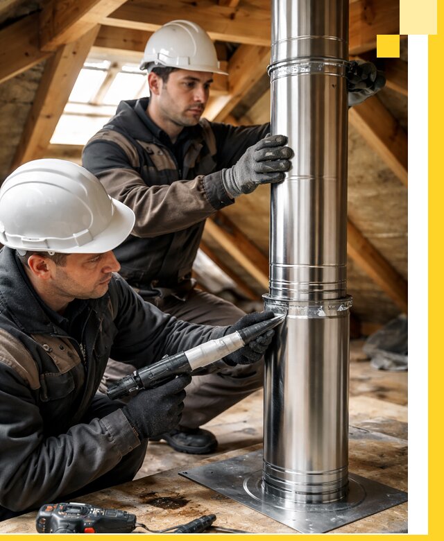 Монтаж дымоходов для каминов в Гатчине с гарантией качества