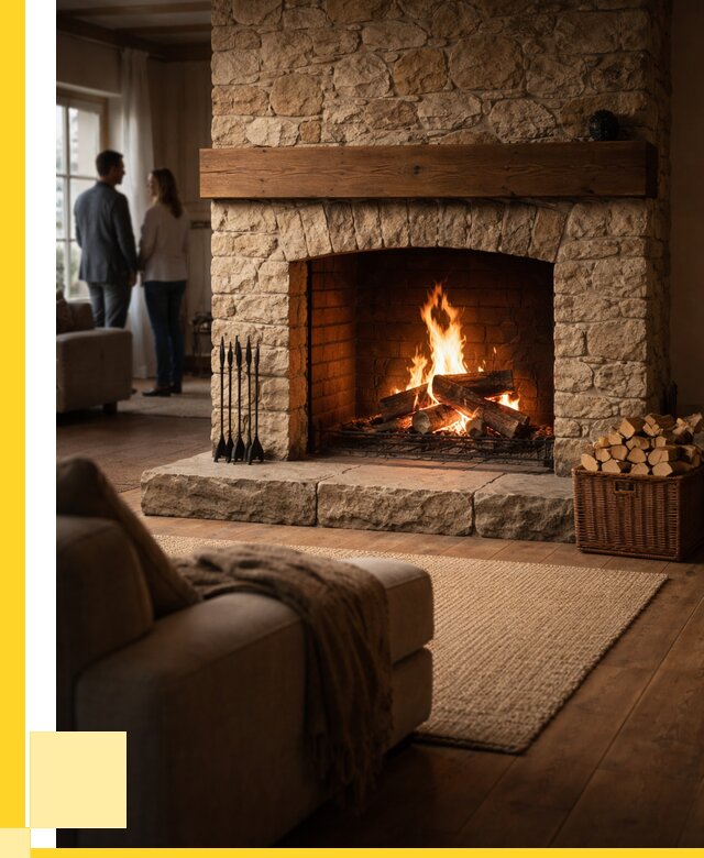 Открытые камины под ключ в Гатчине от 154140 р. ЭриданГтч