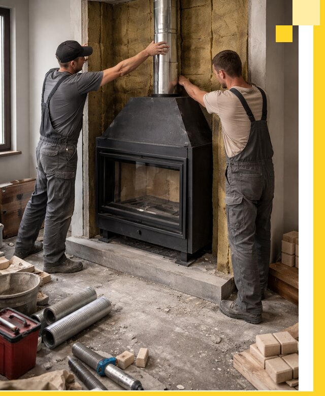 Изготовление и монтаж закрытых каминов в Гатчине под ключ