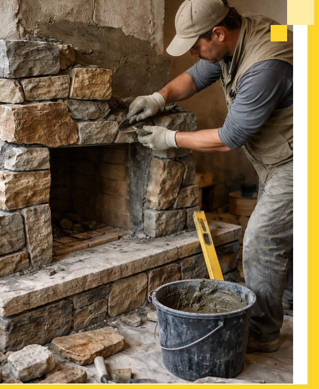 Изготовление и установка каменных каминов под ключ в Гатчине