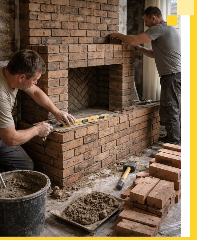 Изготовление и установка кирпичных каминов в Гатчине