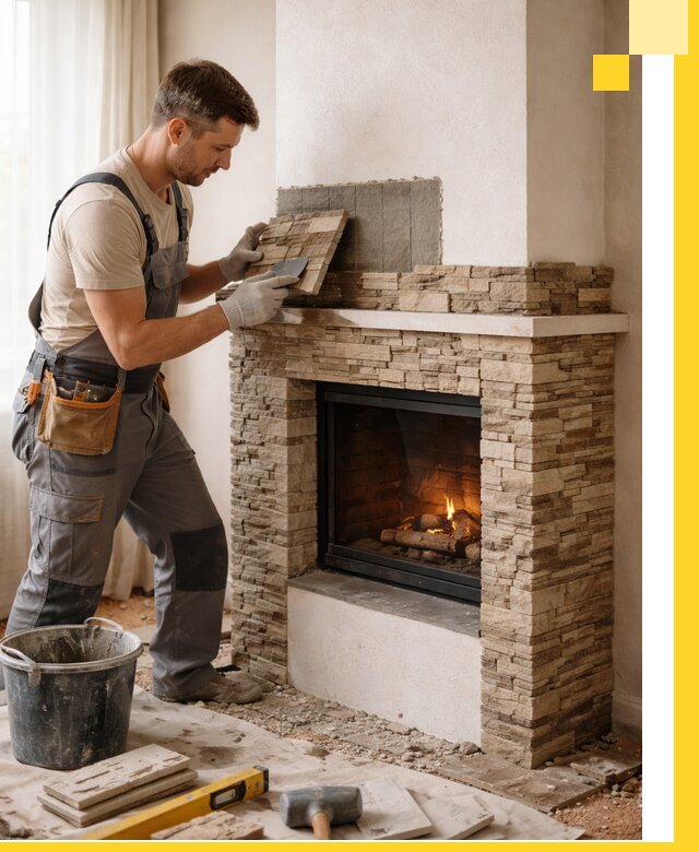 Изготовление и монтаж каминов для дома под ключ в Гатчине