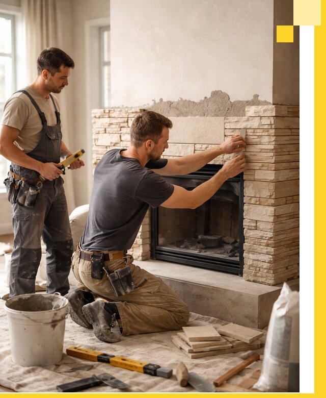 Установка и монтаж каминов для загородного дома в Гатчине