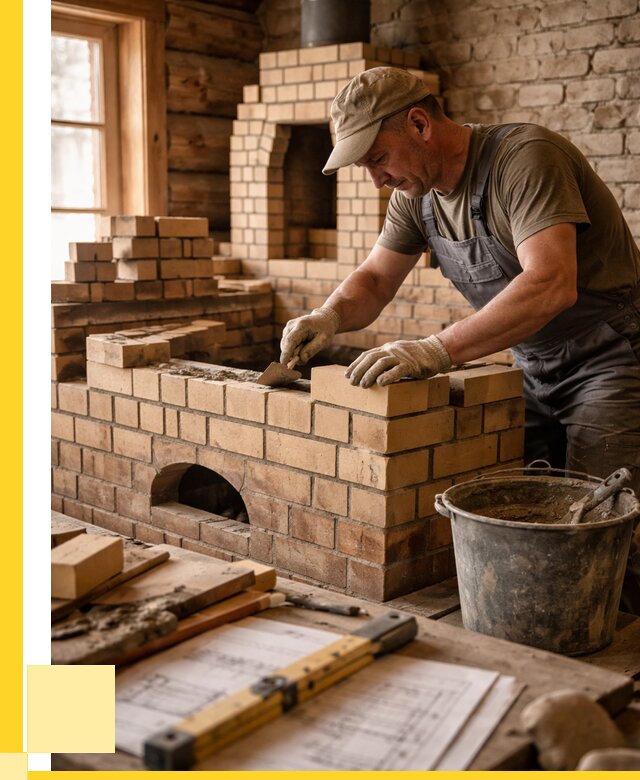 Кладка печей из кирпича в Гатчине цены от 30828 р. - ЭриданГтч