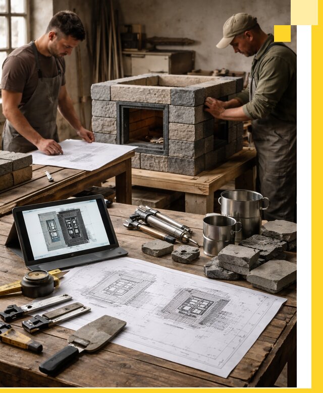 Разработка проектов печей с согласованием и монтажом в Гатчине