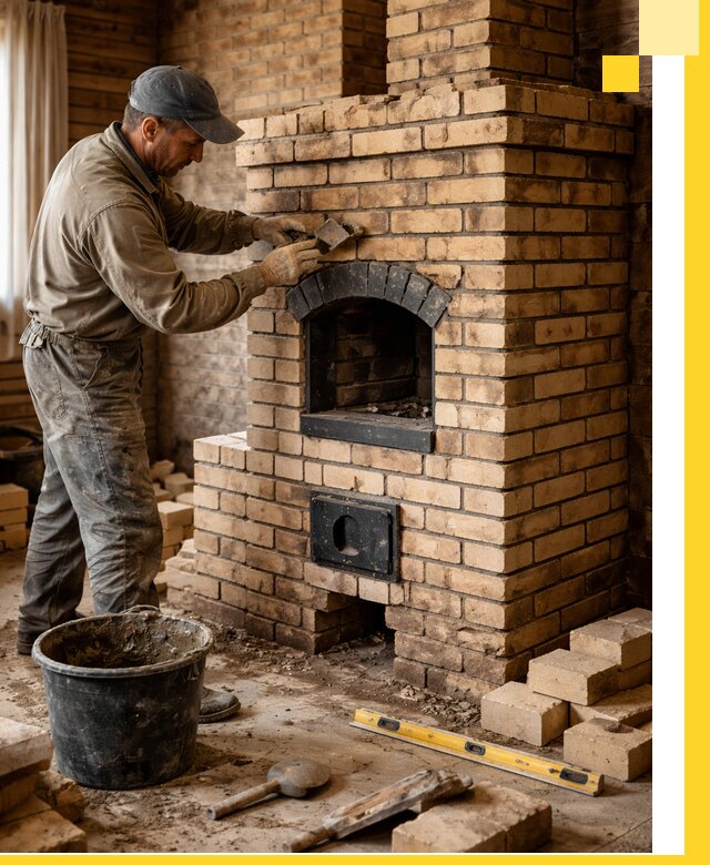 Кирпичные печи под ключ в Гатчине: проектирование и кладка