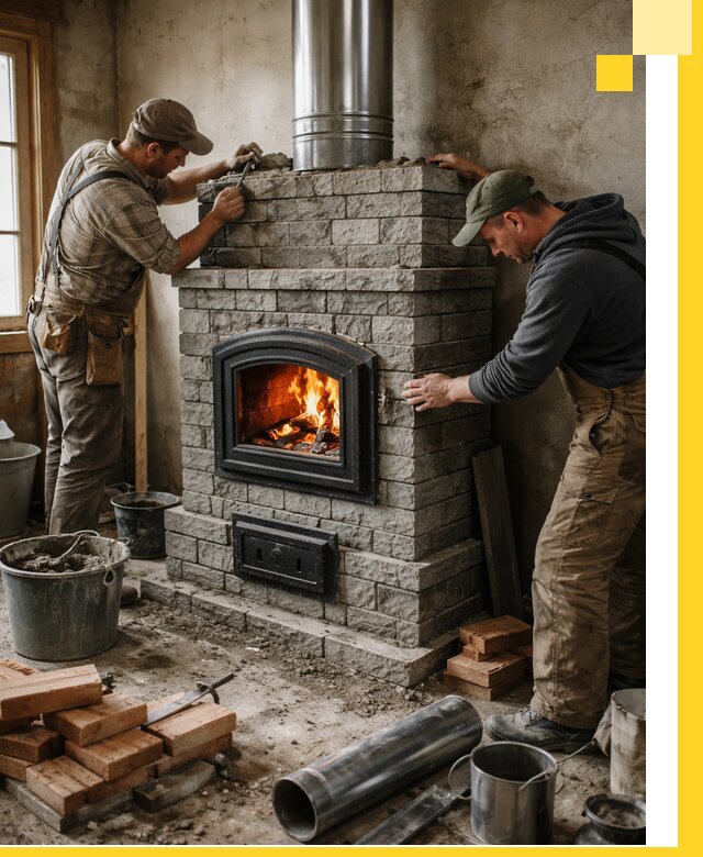 Производство, поставка и монтаж дровяных печей в Гатчине