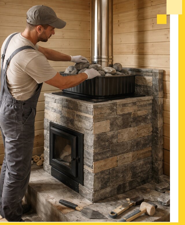 Печи для парной в Гатчине, производство, монтаж и обслуживание