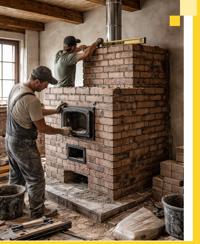 Печи для загородного дома под ключ в Гатчине — монтаж и сервис