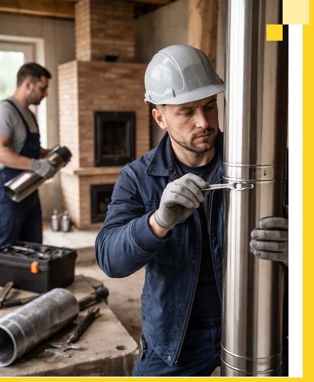 Профессиональный монтаж дымоходов для печей в Гатчине