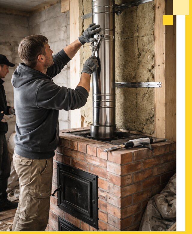 Изготовление и монтаж печей и дымоходов под ключ в Гатчине