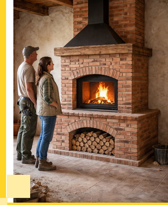 Печи камины из кирпича в Гатчине от 123312 р. | ЭриданГтч