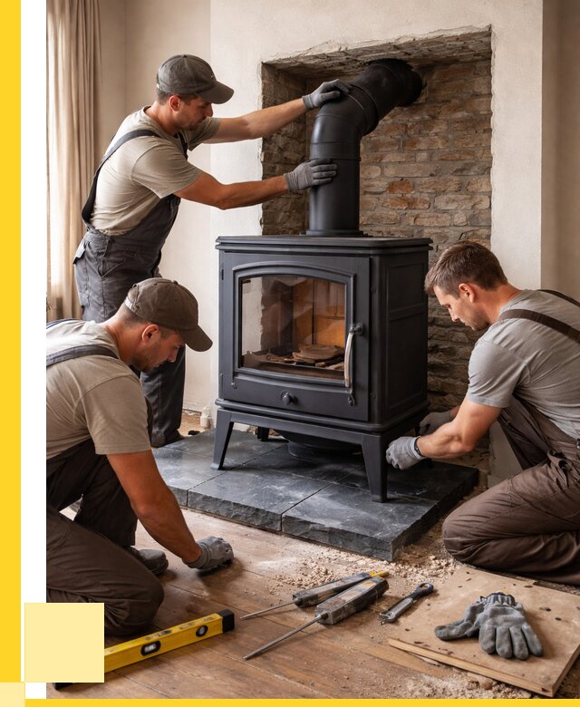 Монтаж печи камина в частном доме в Гатчине от 25690 р. | ЭриданГтч