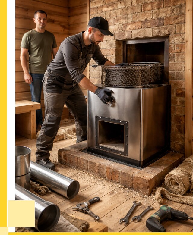 Монтаж банных печей под ключ в Гатчине от 18497 р., ЭриданГтч