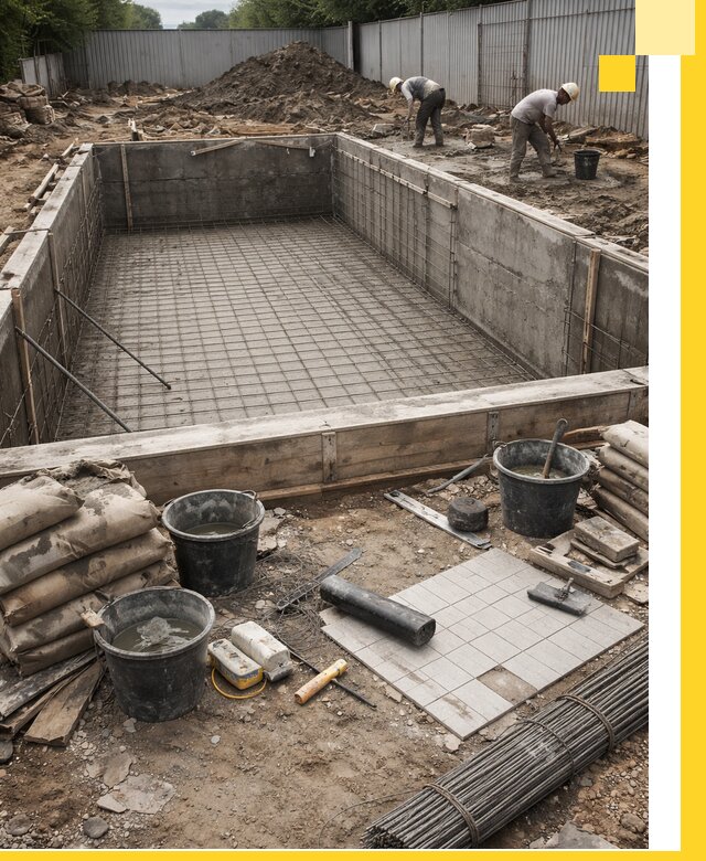 Строительство бассейнов под ключ в Гатчине, дизайн и монтаж