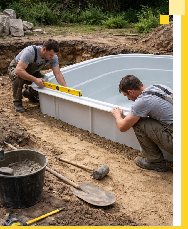 Производство и установка пластиковых бассейнов в Гатчине под ключ