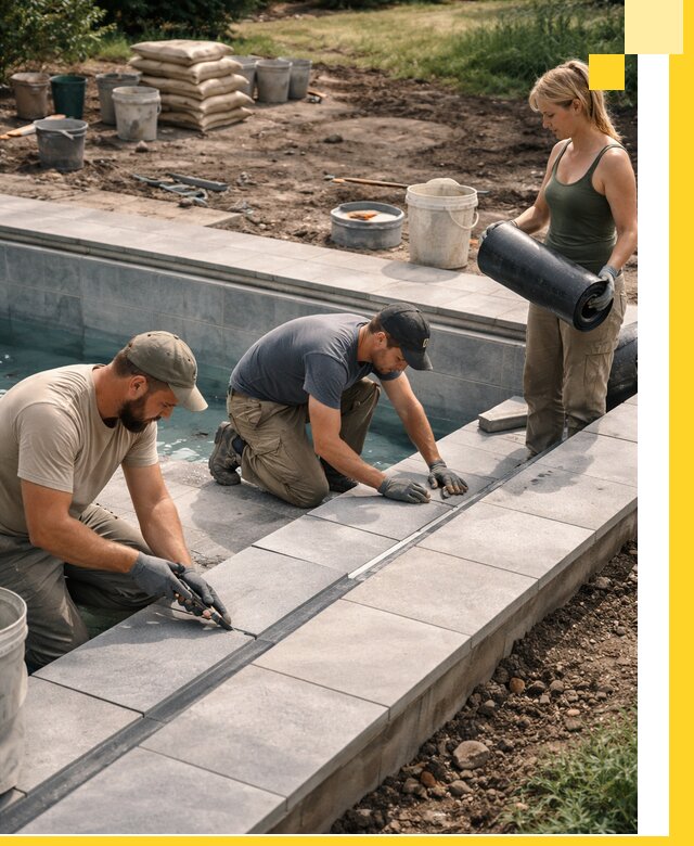 Строительство и монтаж уличных бассейнов под ключ в Гатчине