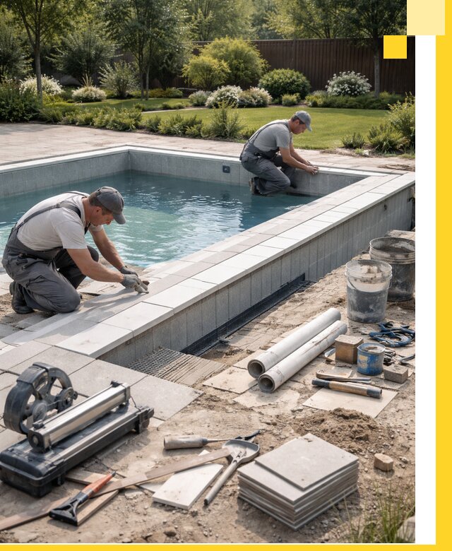 Строительство открытых бассейнов под ключ в Гатчине профессионально