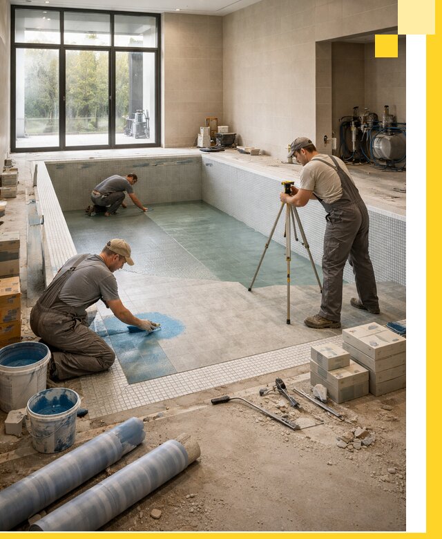 Проект и строительство закрытых бассейнов в Гатчине под ключ