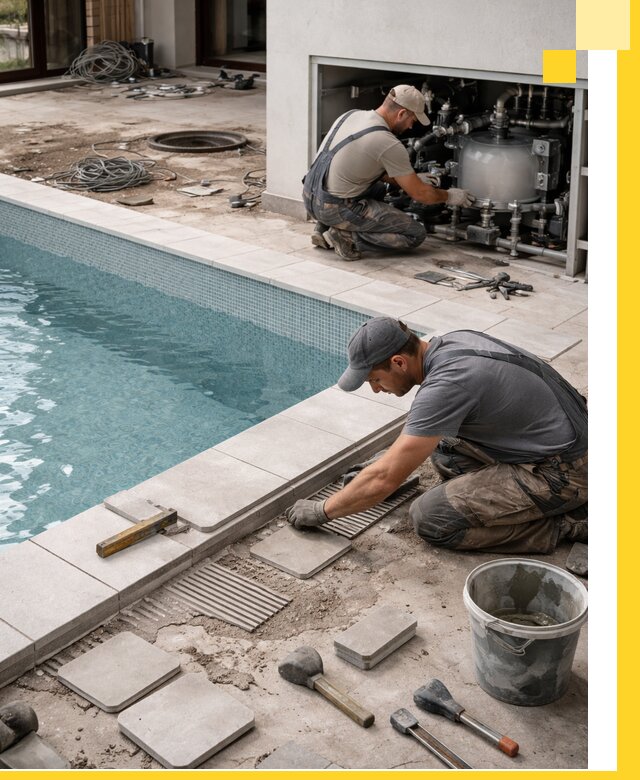 Строительство и монтаж бассейнов в коттедже в Гатчине