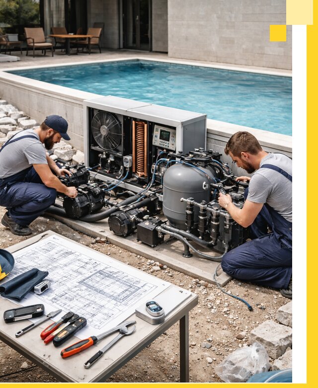 Проектирование и монтаж бассейнов с подогревом в Гатчине