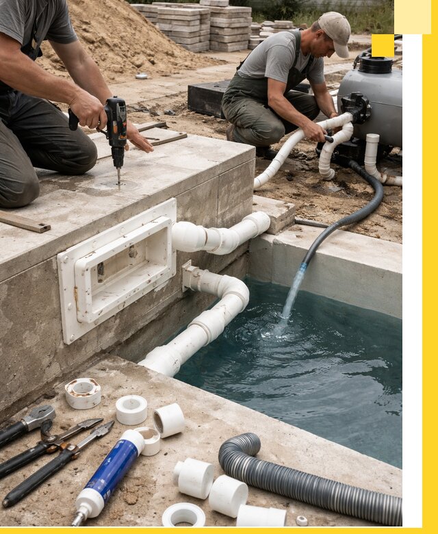 Строительство скиммерных бассейнов под ключ в Гатчине