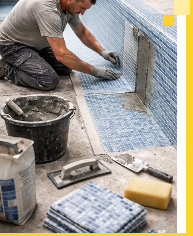 Укладка и ремонт мозаики для бассейнов под ключ в Гатчине