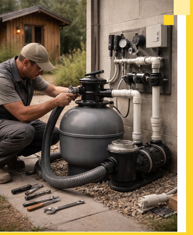 Продажа и монтаж фильтров и насосов для бассейнов в Гатчине