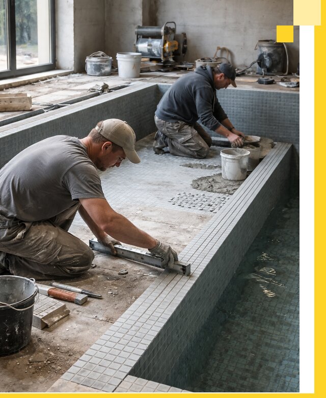 Строительство бассейна в частном доме в Гатчине под ключ