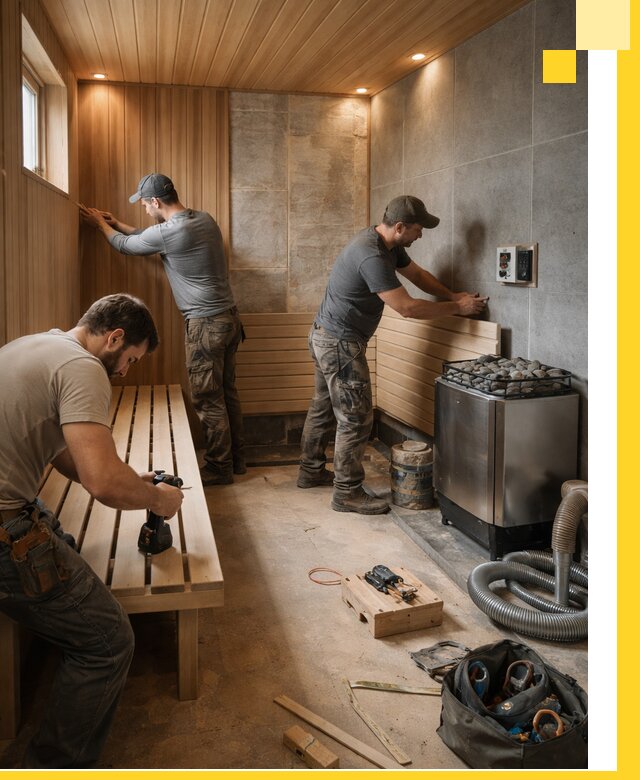 Сауны под ключ в Гатчине, проектирование, строительство, отделка