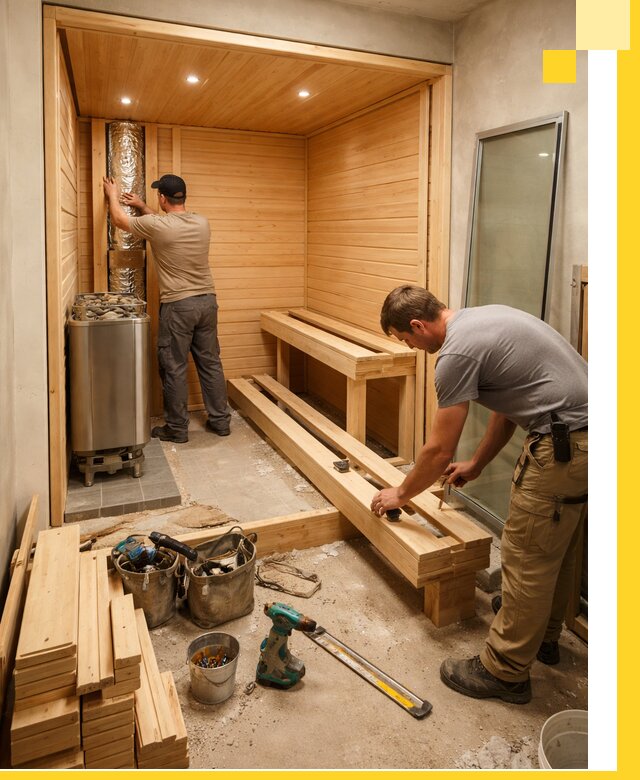 Проектирование и установка домашних саун под ключ в Гатчине