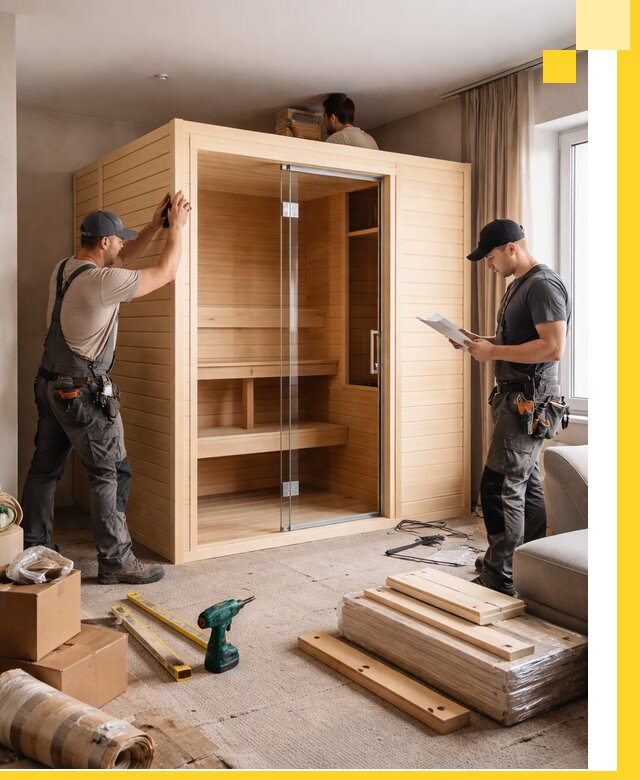 Установка и благоустройство саун в квартире в Гатчине