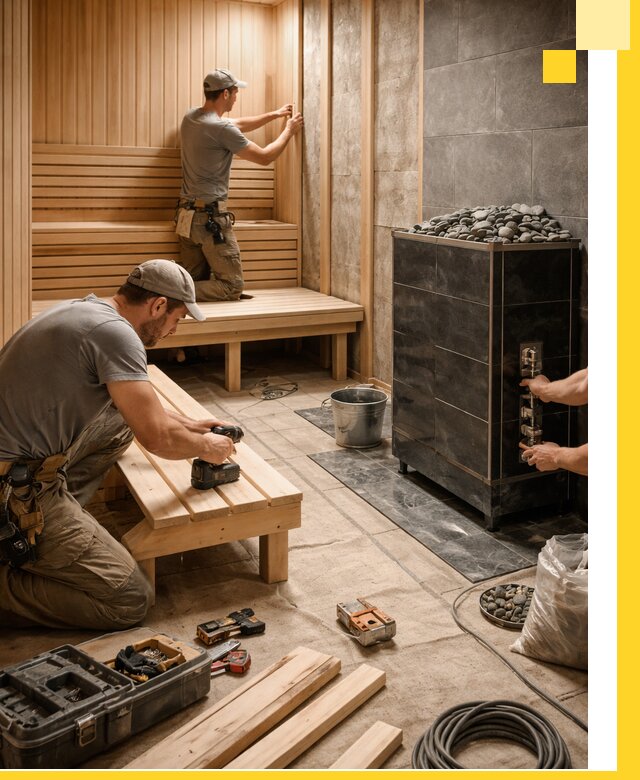 Дизайн и строительство интерьерных саун под ключ в Гатчине