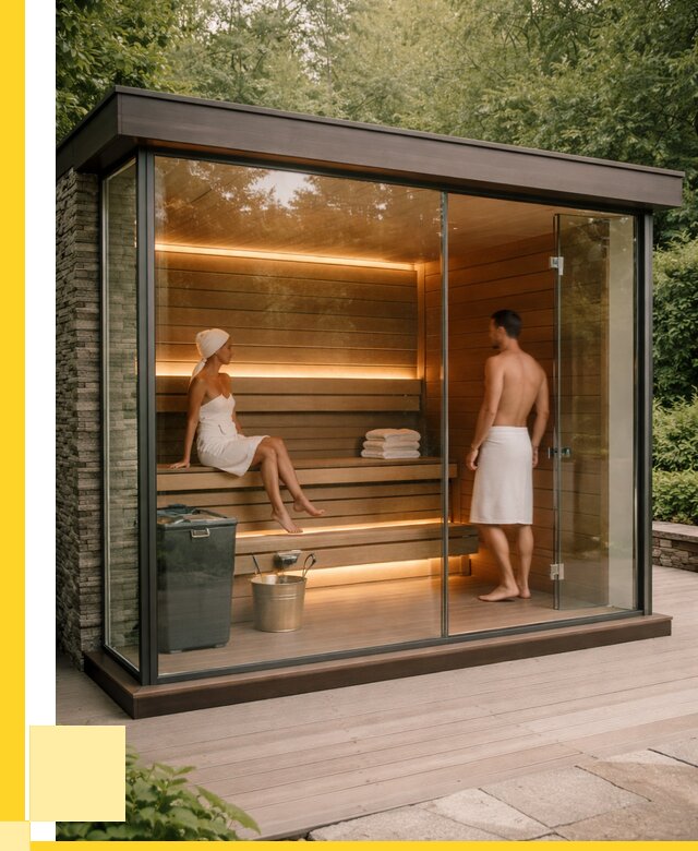 Сауна стеклянная и двери для сауны в Гатчине от 256900 р. | ЭриданГтч