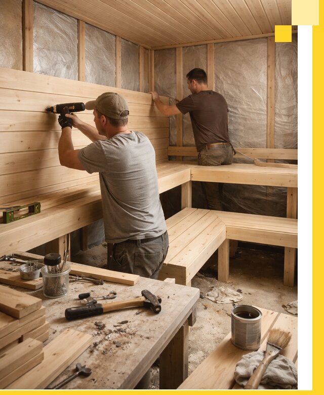 Профессиональная отделка бань и саун под ключ в Гатчине