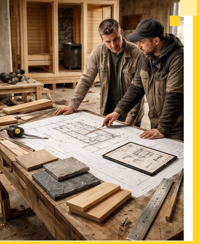 Проекты бань под ключ и планы строительства в Гатчине