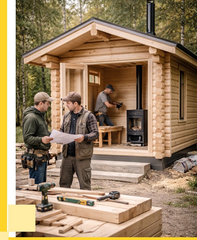 Монтаж бань под ключ в Гатчине — от 205520 р. | ЭриданГтч