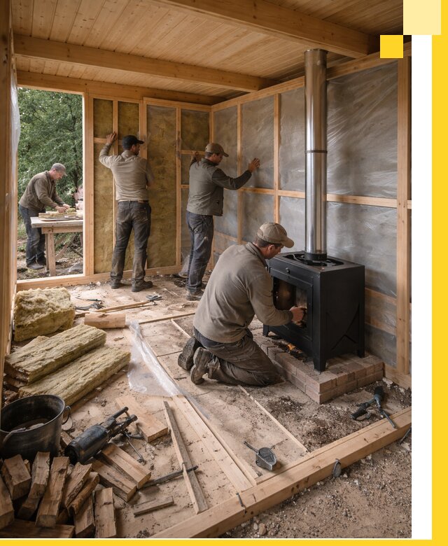 Профессиональный монтаж бань под ключ в Гатчине для дома