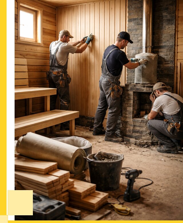 Ремонт бань под ключ в Гатчине от 46242 р. | ЭриданГтч