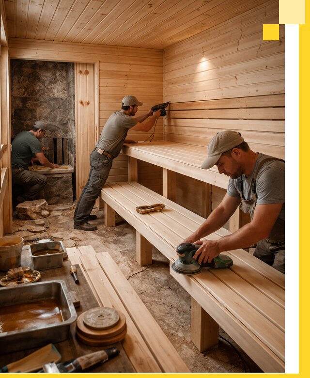 Профессиональная отделка бань в Гатчине под ключ, с гарантией