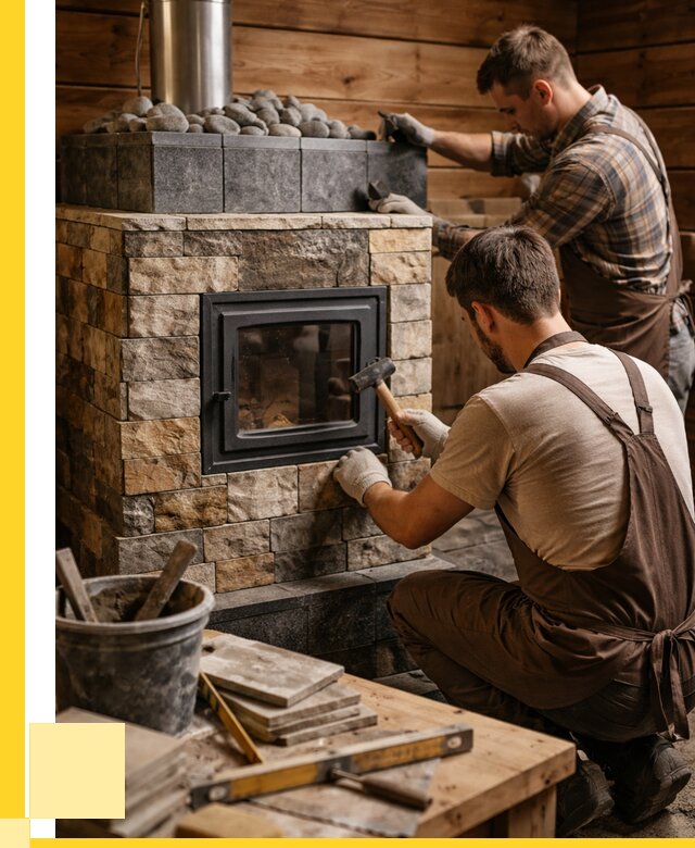 Облицовка банной печи в Гатчине от 15414 р. | ЭриданГтч