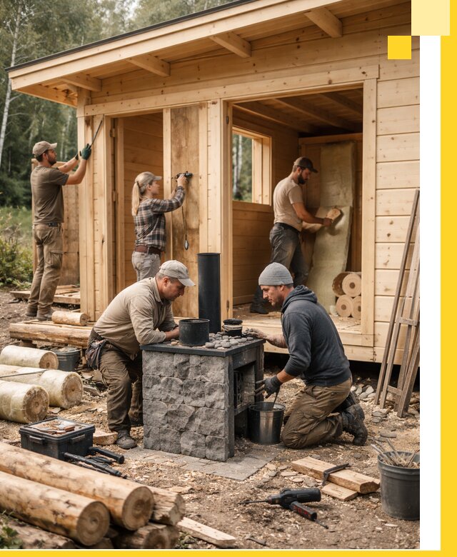 Купить баню под ключ в Гатчине строительство монтаж отделка