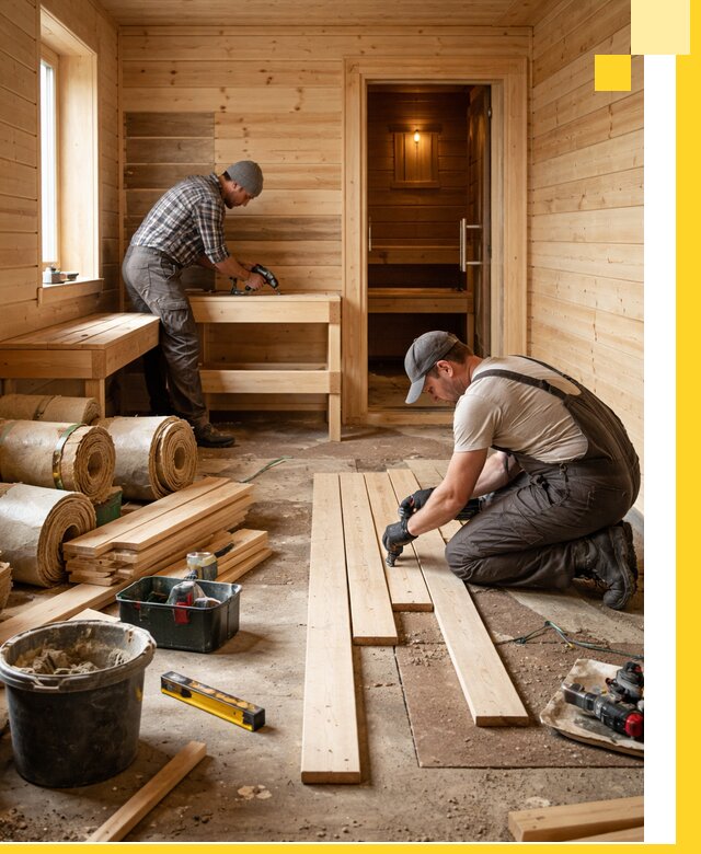 Индивидуальный проект бани с комнатой отдыха под ключ в Гатчине