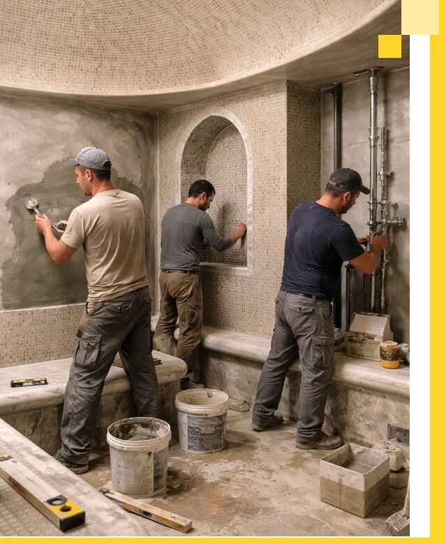 Профессиональный монтаж хамамов под ключ в Гатчине с гарантией