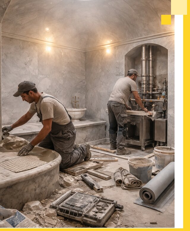 Строительство турецких бань хаммам под ключ в Гатчине