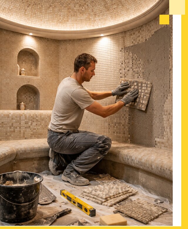 Устройство и монтаж домашнего хамама под ключ в Гатчине