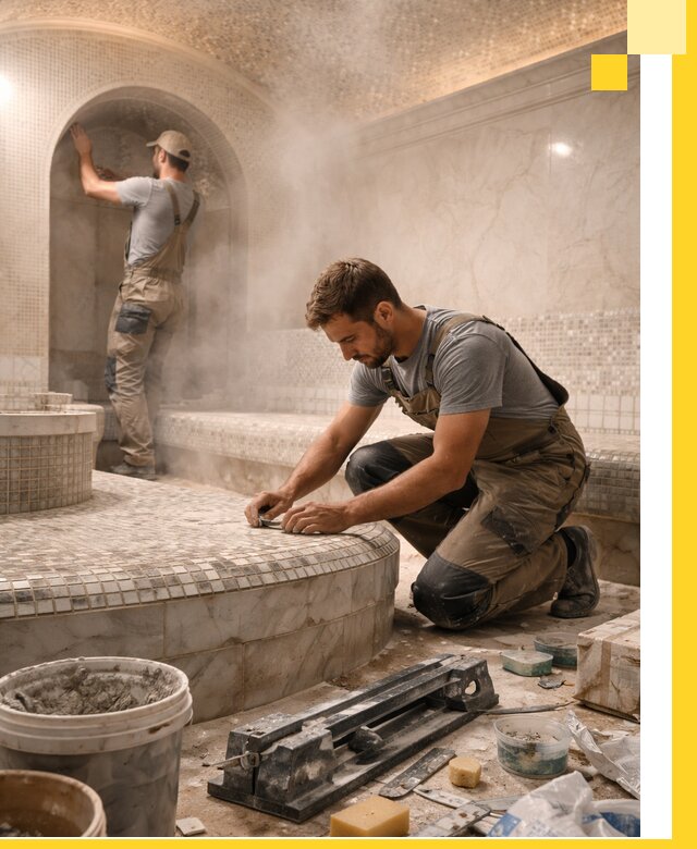 Профессиональный дизайн хамама и SPA под ключ в Гатчине