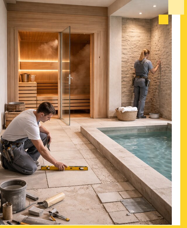 Комплексный дизайн и отделка интерьеров SPA под ключ в Гатчине